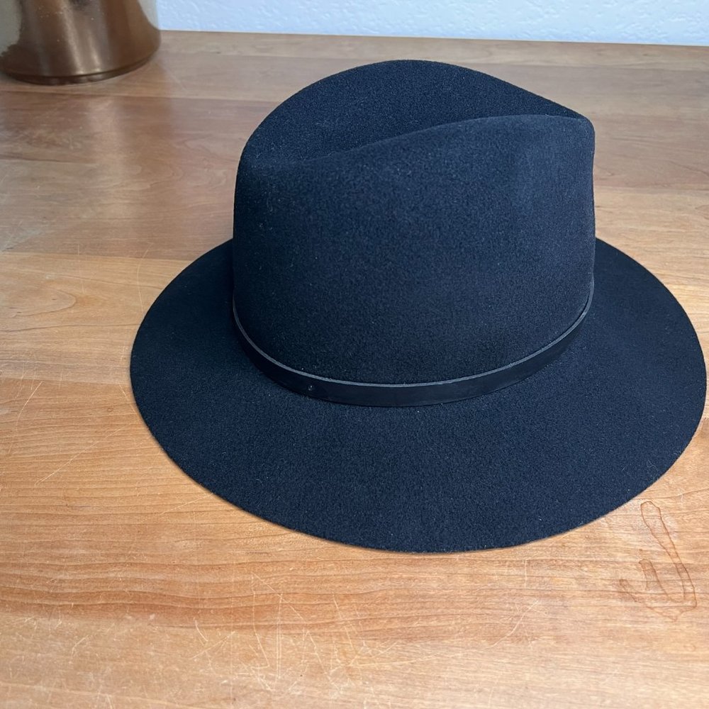 Rag & Bone Floppy Brim Fedora Hat - Black, Size Medium - Picture 3 of 8